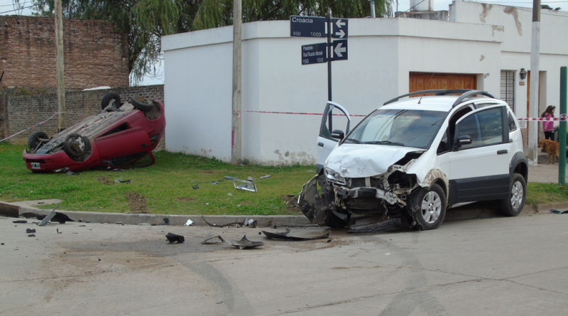 Choque, vuelco y lesiones