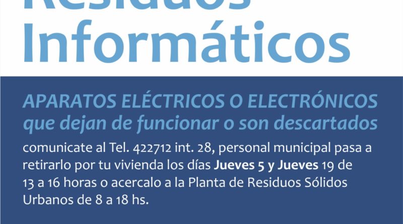 Recolección de residuos informáticos en Marzo