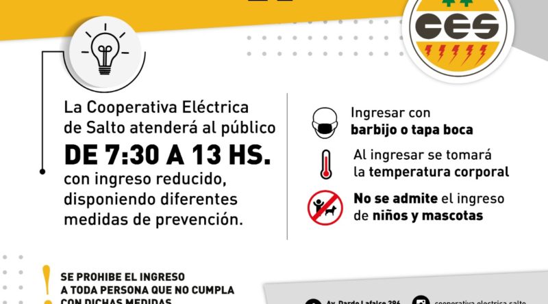 A partir del martes 14 de abril las oficinas de CES abrirán sus puertas en el horario de 7.30 hs a 13 hs.