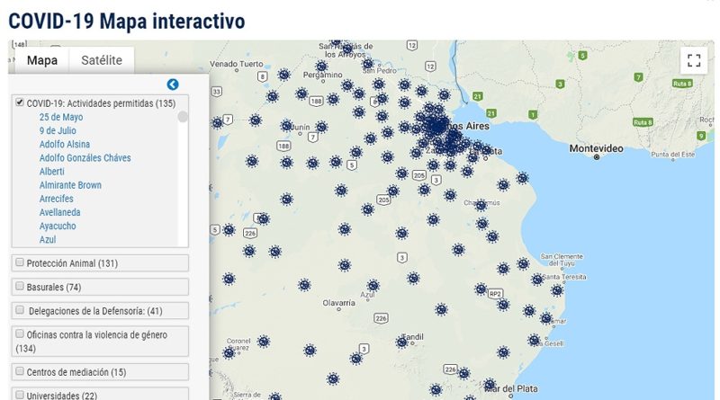 Crean un mapa interactivo con las actividades autorizadas en cada municipio