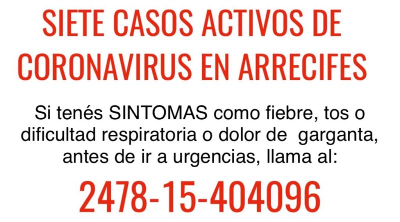 Arrecifes: Activació protocolo por 18 casos en estudio