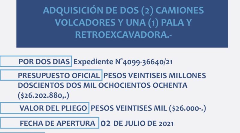LICITACIÓN PÚBLICA N°02/2021