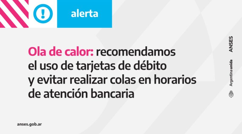 Recomendaciones de Anses ante la ola de calor