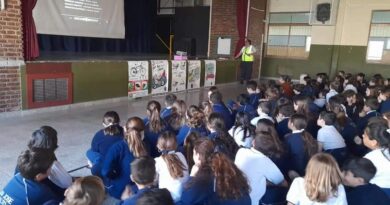 Importante charla de educación vial en nivel primario