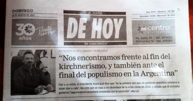Escalada al odio: El caso del Intendente de Chacabuco